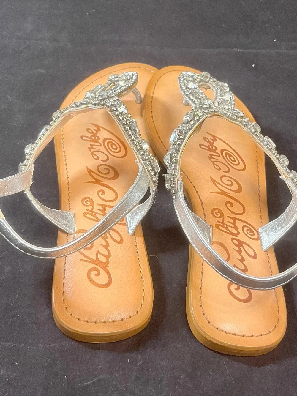 Naughty Monkey Silver Embellished Sandals